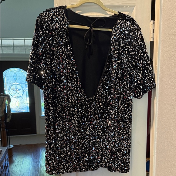 Black Sequin mini Dress - Picture 6 of 9